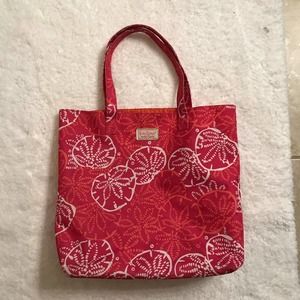 Lilly Pulitzer tote bag red and orange